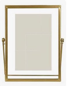 Porta Retrato Vertical Dourado 15x20