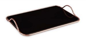 Bandeja Rose Gold Com Espelho Preto - Mart