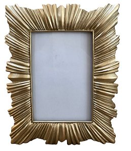 Porta Retrato Resina Dourado 10x15