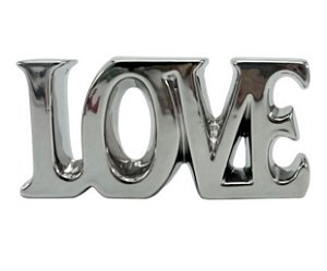 Decor Ceramica Capslock Letter Love Prata Gde - Urban
