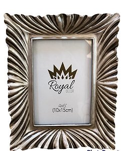 Porta Retrato Resina Prata 10x15