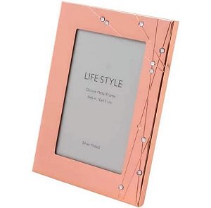Porta Retrato de Aço Rose Gold 10x15