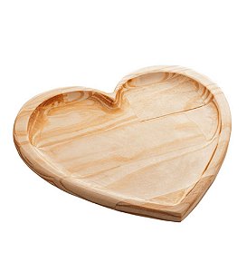 Tabua De Coração 30x27cm Madeira - Rojemac