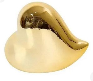 Coração Dourado Deitado Grande- Mart