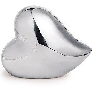 Coração Prata Deitado Grande- Mart