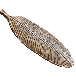 Folha Decorativa Metal Rosé 33cm