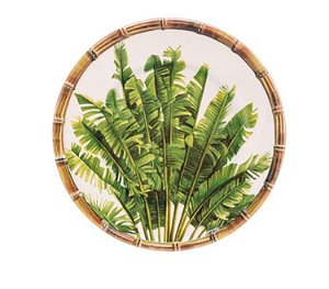 Prato Sobremesa Melamina Palm Tree 22cm