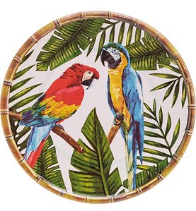 Prato Raso Melamina Bambu Pássaros 27cm - Lar Doce Lar - Tudo para sua mesa  posta e decoração de sua casa