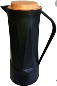 Garrafa Térmica Plástico Queen Preta 1L - Bon Gourmet