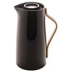 Garrafa Térmica Plástico C/ Cabo Curve Preta 1L - Bon Gourmet