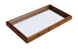 Bandeja Bambu C/ Espelho 46x26x4cm