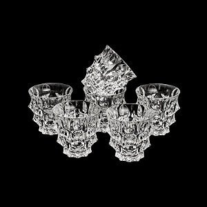 Cj 6 Copos Baixo Cristal Fortune 300ml - Bohemia