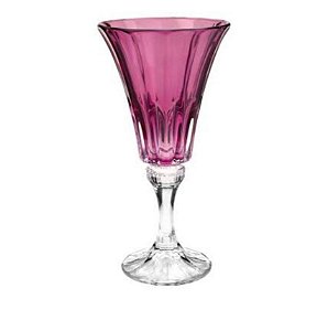 Cj 6 Taças de Cristal Ecológico P/ Água Wellington Ametista - Bohemia