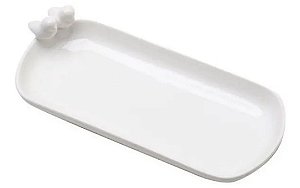 Cj 4 Petisqueiras de Porcelana Birds 16x7x3,5cm