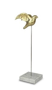 Pássaro Alto Grande Com Base de Mármore - Dea