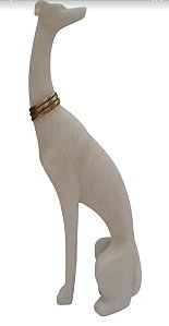 Escultura Poiliresina Cachorro Branco - Dea