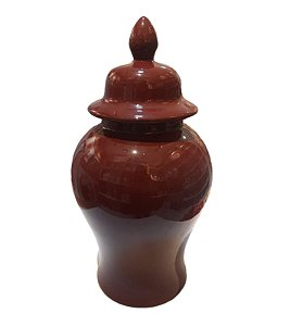 Vaso Potiche Cerâmica Baixo Marsala - Mazzotti