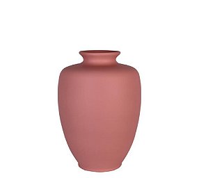 Vaso Médio em Cerâmica Rose Matte