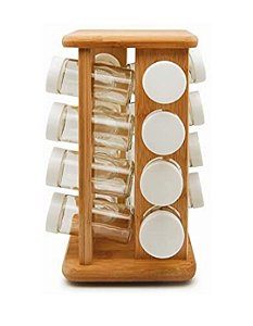 Porta Temperos 16 Condimentos Mesa Bancada Giratório - Yoi