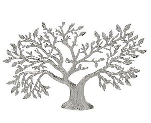 Árvore Decorativa Metal Prata 21cm