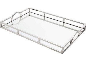 Bandeja Aço Inox C/ Espelho 56x36x5cm