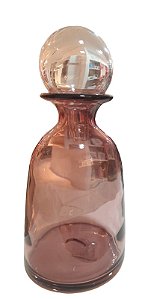 Garrafa Decorativa em Vidro Roxo 32x15cm