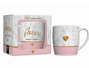 Caneca Porcelana Urban - Amor Nunca é Demais - 360ml