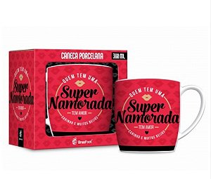 Caneca Porcelana Urban Super Namorada - 360ml