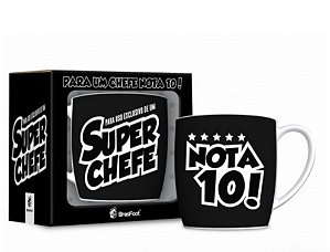 Caneca Porcelana Urban Chefe Nota 10 - 360ml