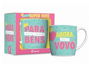 Caneca Porcelana Urban Promovida a Super Vovó - 360ml