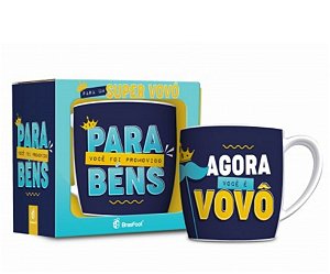 Caneca Porcelana Urban Promovido a Super Vovô - 360ml