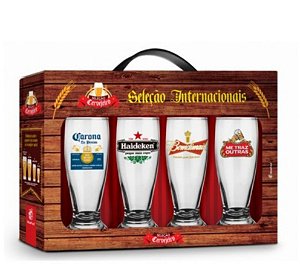 Conjunto 4 Copos Munich Cervejas - 200ml