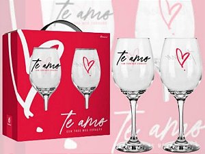 Taça Vinho Com 2 Unidades Todo o Meu Coração - 385ml