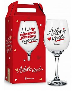 Taça Vinho Adoro Você - 385ml