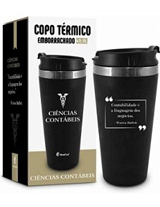 Copo Plástico Inox Térmico Curso Fosco Ciências Contábeis - 450ml