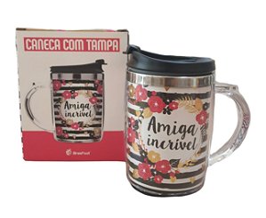 Caneca Plástica Rosca Amiga Incrível - 350ml