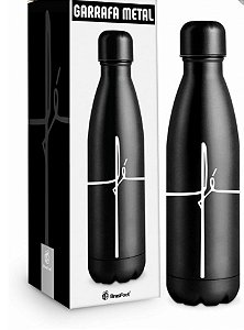 Garrafa Térmica Metal Fé Preta - 500ml