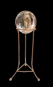 Bola Decorativa em Cristal Com Suporte 25cm