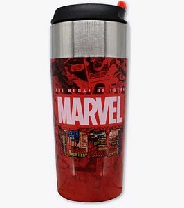 Copo Com Tampa Oficial Marvel 1939 - 300ml
