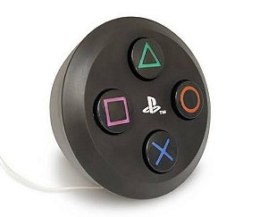 Luminária Playstation Botão Preto