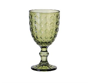 Cj 6 Taças Vidro p/ Água Roman Verde 345ml - Bon Gourmet