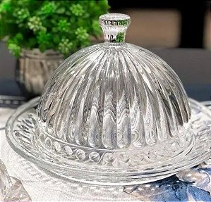 Queijeira de Cristal C/ Tampa Emprire 20cm