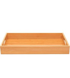 Bandeja Bambu Retangular c/ Alça Tyft 37x28,5x5,5cm - Yoi