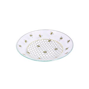 Dupla Bowl Vidro Abelha 22cm - Decorglass