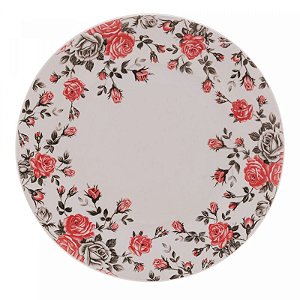 Prato Sobremesa Porcelana Pink Garden 19cm - Lyor