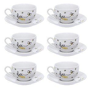 Cj 6 Xícaras Chá Honey 160ml