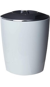 Lixeira Cromo Vitra - 5 L, Ou, Branco