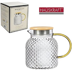 Jarra Borossilicato Clívia c/ Tampa em Babmbu 1L