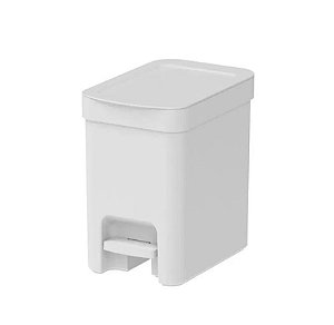 Lixeira Pequena C/ Pedal Trium 6l Branco Banheiro Cozinha