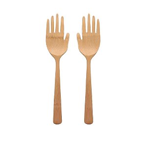 Pegador De Saladas De Bambu De Mãozinha - Oikos